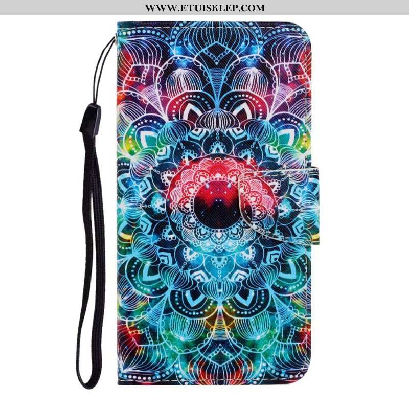 Etui Folio do Samsung Galaxy A54 5G z Łańcuch Paskowata Mandala